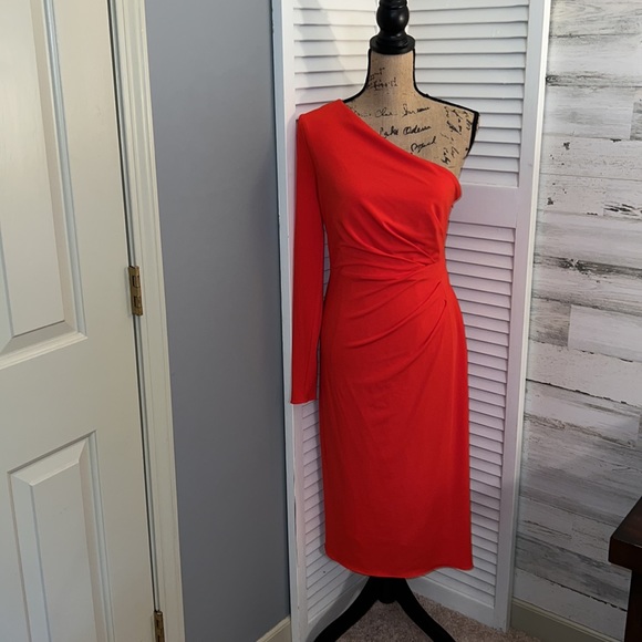 HALSTON size 6 red dress - Picture 1 of 5